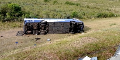 �mnibus de Copsa accidentado el jueves pasado en la Interbalneria, habr�a sufrido una falla mec�nica