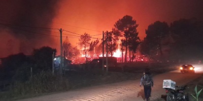 Contin�an los trabajos de Bomberos en incendios de La Floresta Y Cerro del Toro