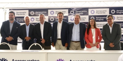 El Ministerio de Defensa Nacional y la empresa Aeropuertos Uruguay concretaron el traspaso de la gesti�n del aeropuerto internacional de Paysand�