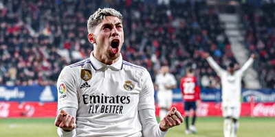 Con un gol  del volante uruguayo Federico Valverde, Real Madrid gan al Osasuna 2 a 0 en LaLiga