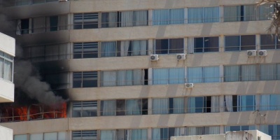 Incendio en el sptimo piso del edificio Santos Dumont en Punta del Este