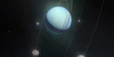 Indicios de océanos activos bajo un par de lunas de Urano