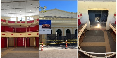Intendencia de Tacuaremb� realiza retoques finales de cara a la reapertura del Teatro Escayola.