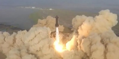 El supercohete con Starship explota a los 4 minutos del despegue