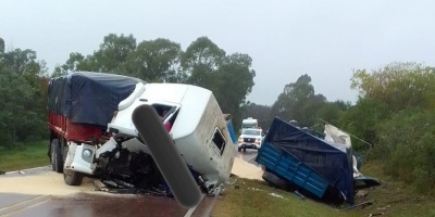 El conductor de un cami�n falleci� tras impactar contra otro cami�n que circulaba en sentido contrario