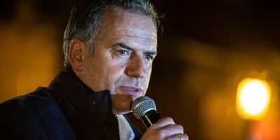 El intendente de Canelones Yamandu Orsi junto a otros gobernantes, se rene este jueves con el papa Francisco en el Vaticano 