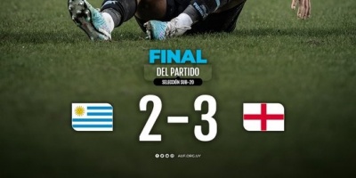 Uruguay  perdi 3-2 con  Inglaterra por el Mundial Sub-20.