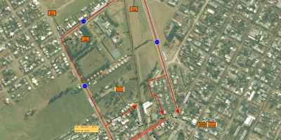 Desv�os de pasos a nivel de v�a f�rrea en la ciudad de Durazno