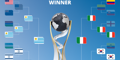Italia venci 2-1 a Corea y ser el rival de Uruguay en la  final