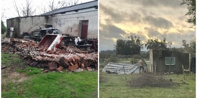 Turbonada provoca da�os considerables en Caraguat� 