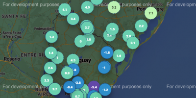 Cinco grados bajo cero en Minas