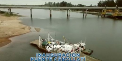 Lacalle Pou asiste a la inauguraci�n de obras del puente de La Charqueada
