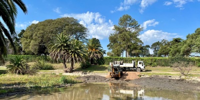 La Intendencia de Montevideo, realiz� trabajos de mantenimiento en el Lago Cach�n, ubicado en las canteras del Parque Rod�