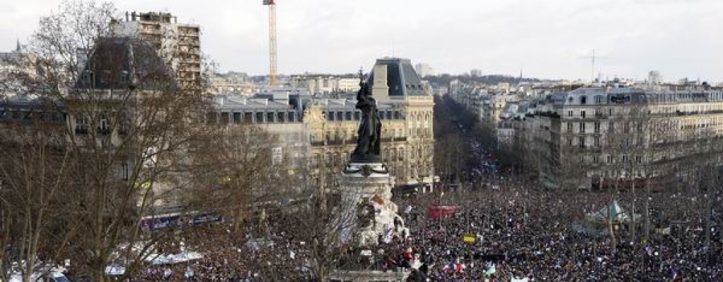 M�s de 1,3 millones de personas en marcha en Par�s contra el terrorismo