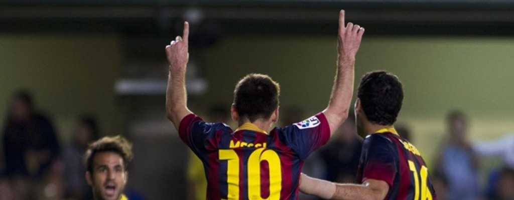 Barcelona gan 3-2 al Villareal y sigue de atrs al Real Madrid
