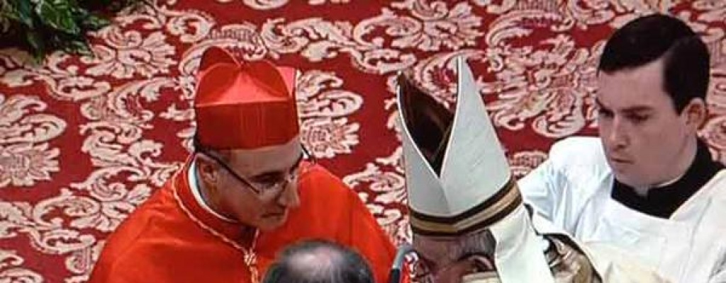 Sturla fue proclamado cardenal por el Papa Francisco en el Vaticano