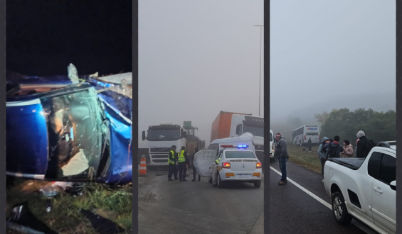 Un accidente fatal en Treinta y Tres y m�ltiples choques bajo una intensa niebla