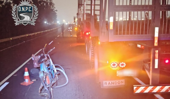 Un ciclista se encuentra grave tras ser embestido por un cami�n