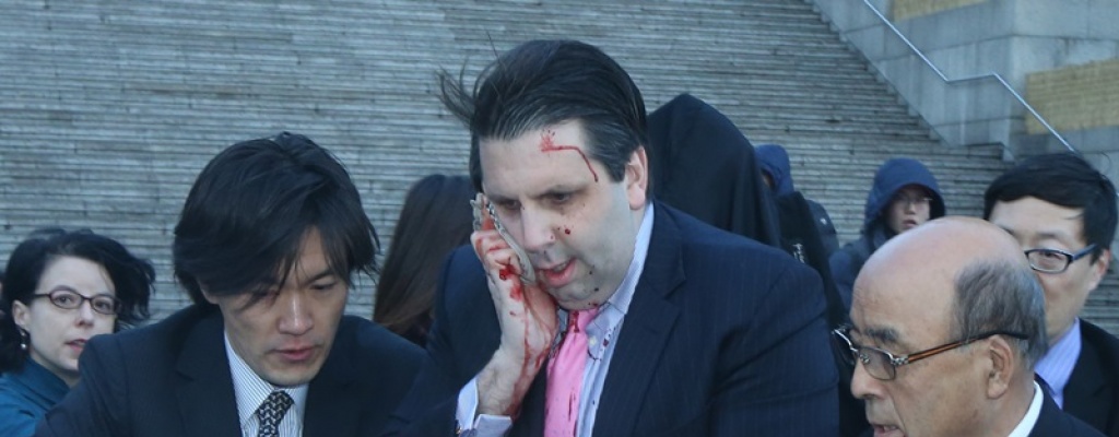 Embajador de Estados Unidos en Corea del Sur fue atacado por un militante nacionalista