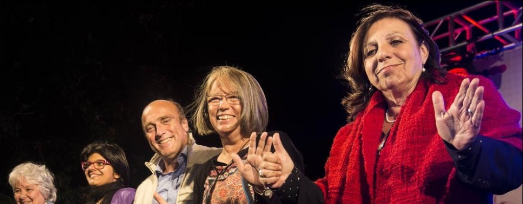 Frente Amplio realiz� acto con sus tres candidatos en Montevideo