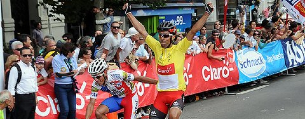 Chileno Carlos Oyarz�n gan� la Vuelta Ciclista del Uruguay
