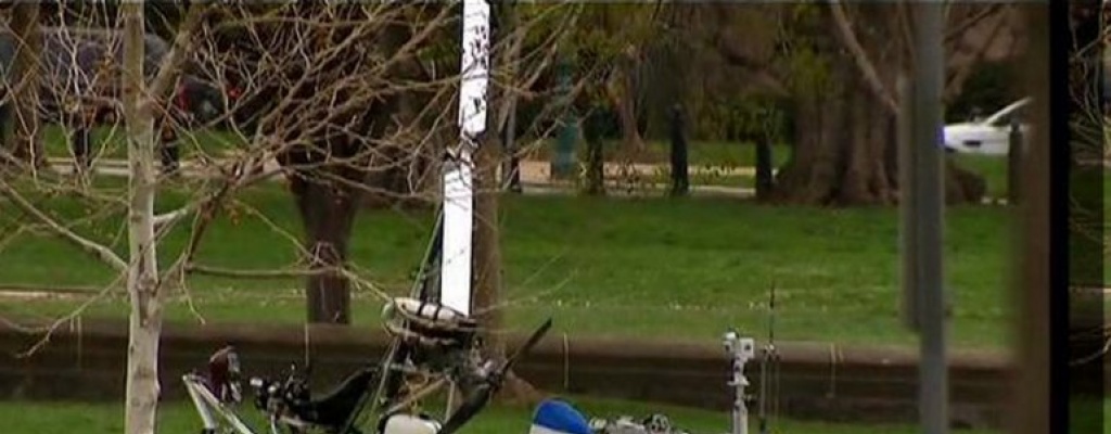 Protesta contra corrupci�n aterrizando helic�ptero en Capitolio