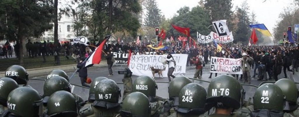 Jornada de protestas estudiantiles en Chile previo a Copa Am�rica