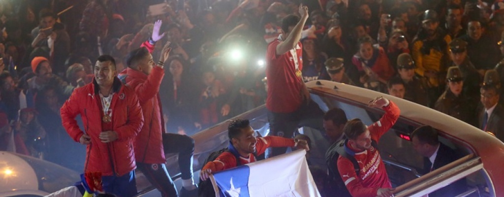 M�s de 1,5 millones de chilenos celebraron en Santiago la Copa Am�rica