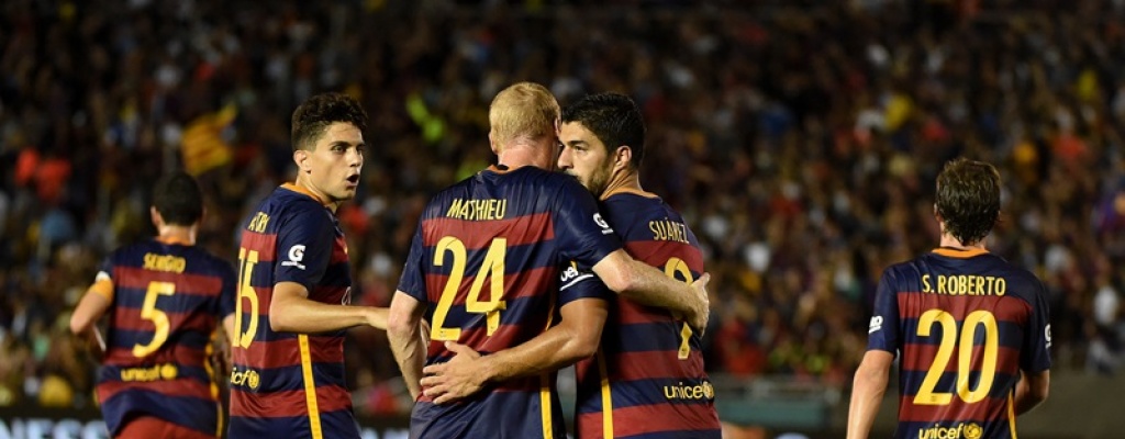 Gol de Su�rez en primer juego de pretemporada del Barcelona