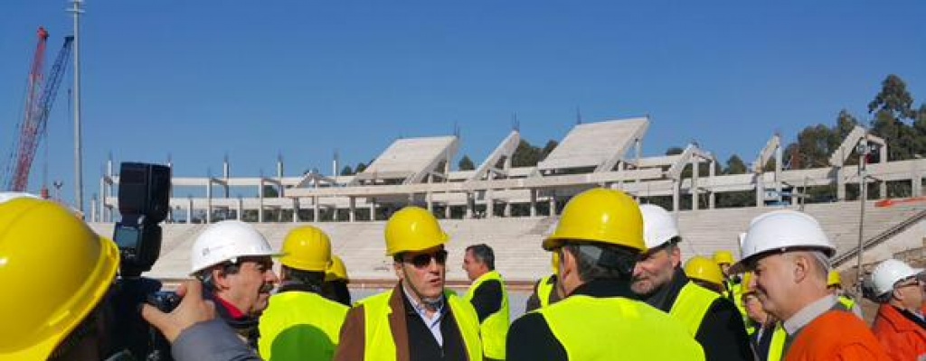 Daniel Mart�nez visit� obra del futuro estadio de Pe�arol y manifest� que "es una realidad"