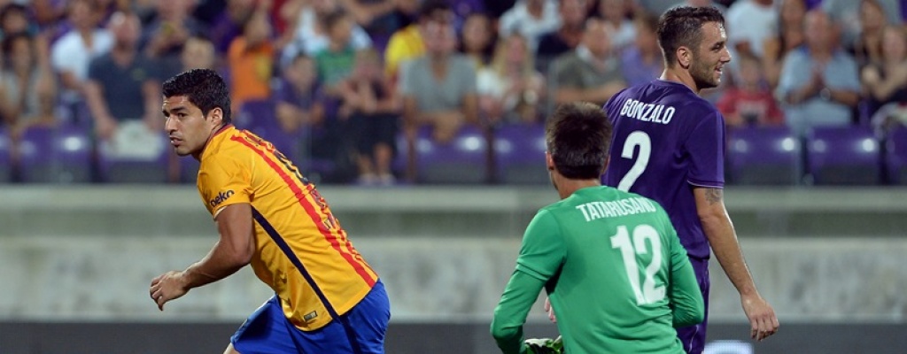 Gol de Su�rez en derrota de Barcelona en amistoso frente a Fiorentina