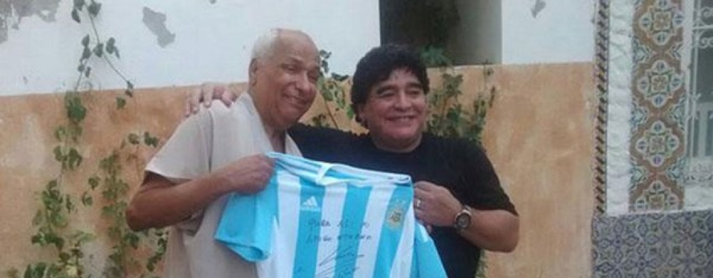 Maradona se reencontr con el arbitro de "La mano de Dios"