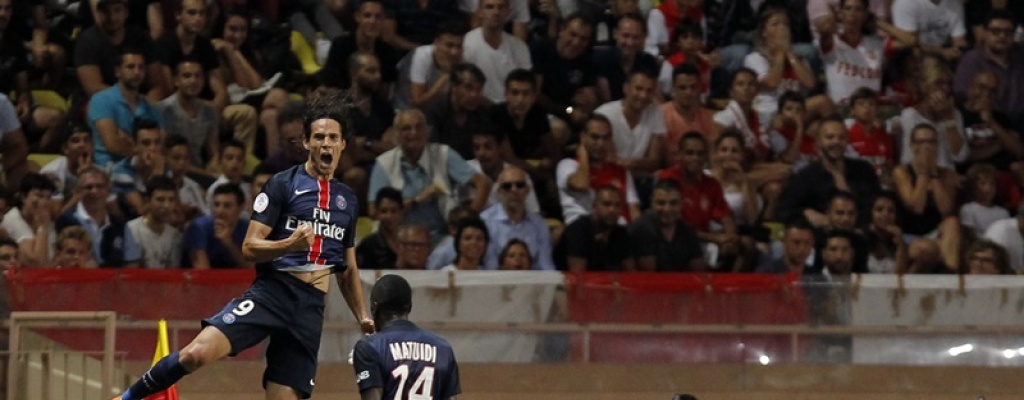 PSG gan 3-0 al Mnaco con doblete de Cavani