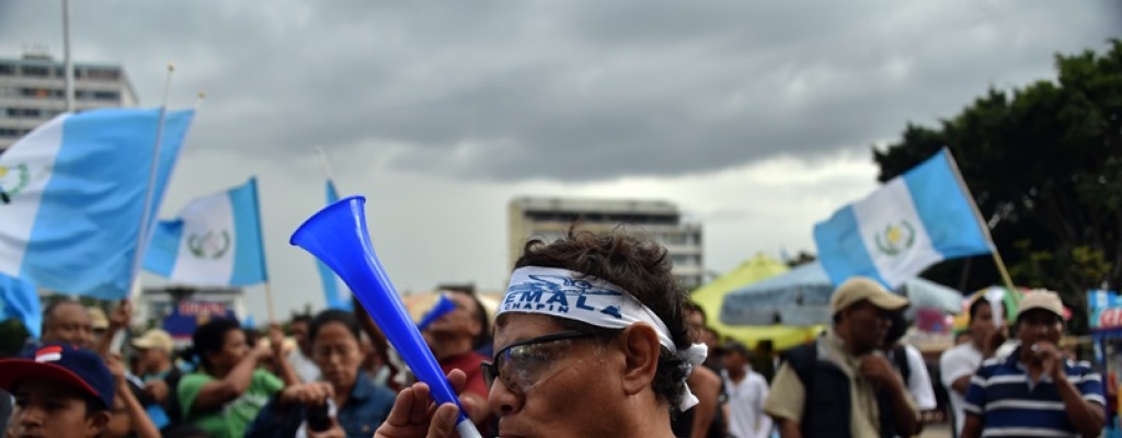 Marchas anticorrupcin en Guatemala en previa de elecciones