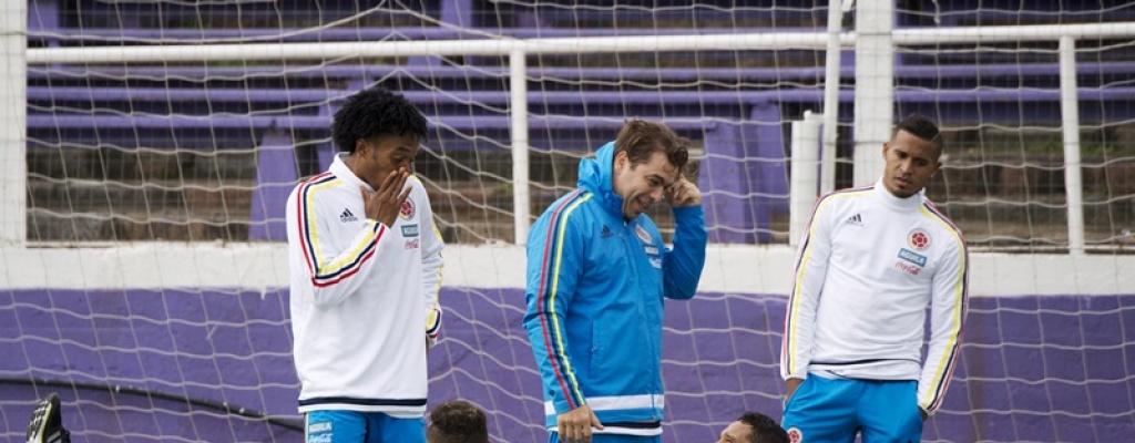 Colombia entrena en Montevideo sin dar pistas sobre el equipo titular