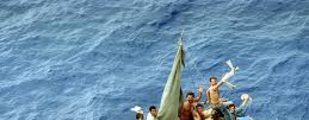 Siete balseros cubanos fueron rescatados por un crucero tras diez das a la deriva