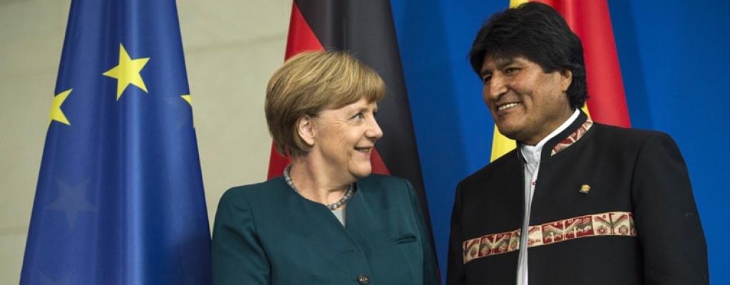 Reunin entre Merkel y Evo Morales para reforzar cooperacin