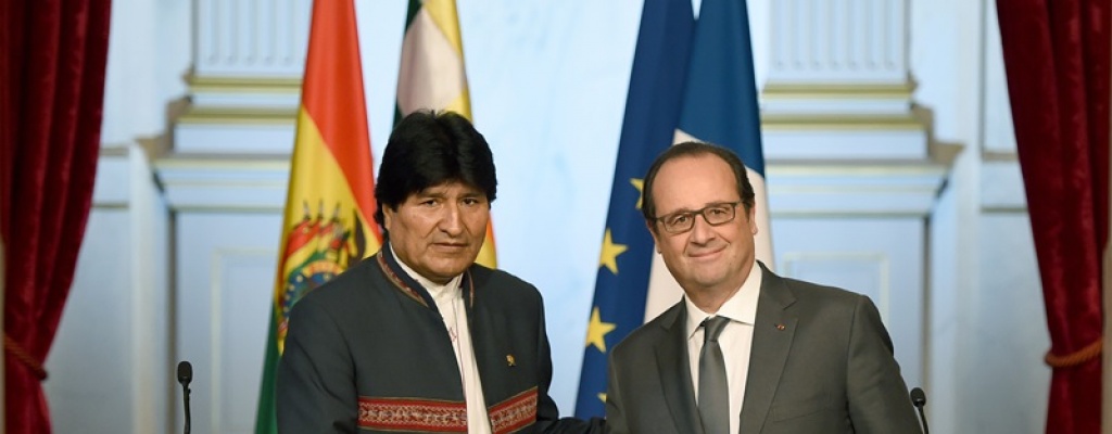 Hollande y Evo Morales firmaron acuerdos de cooperacin