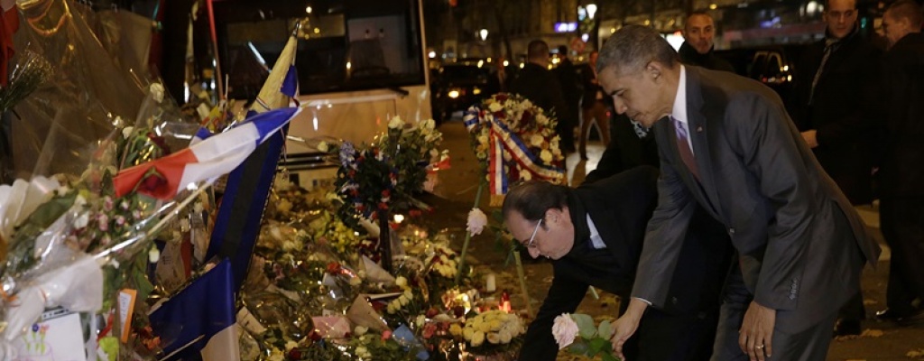 Hollande y Obama homenajearon a vctimas de atentados en Bataclan