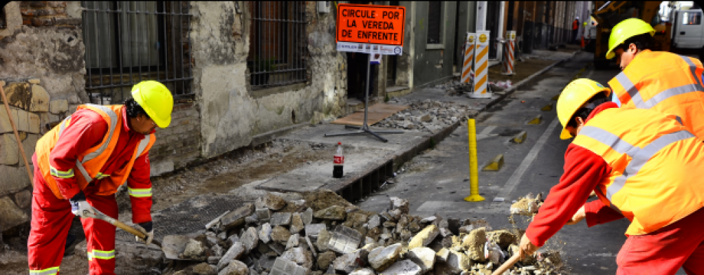 Obras en calle Cerrito 