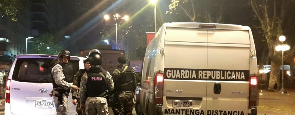 Destrozos en el centro de Montevideo