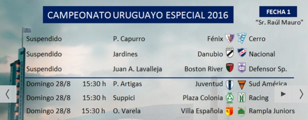 Suspenden inicio de Campeonato Uruguayo Especial por temporal